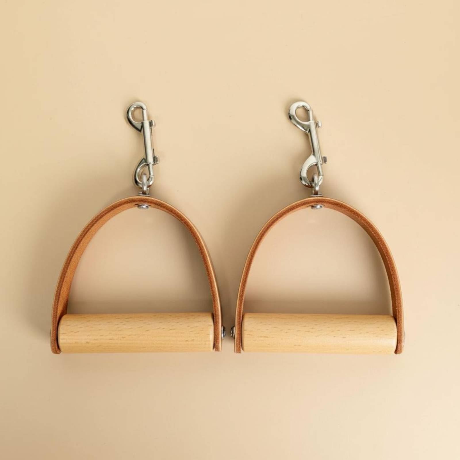 2 Pieces Leather Wood Handles  - Pilates & Yoga Studio Alineacion incelemesi ve fiyatı