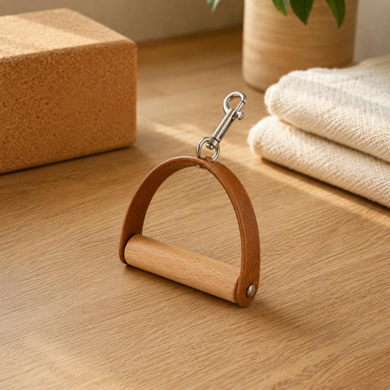 2 Pieces Leather Wood Handles  - Pilates & Yoga Studio Alineacion incelemesi ve fiyatı