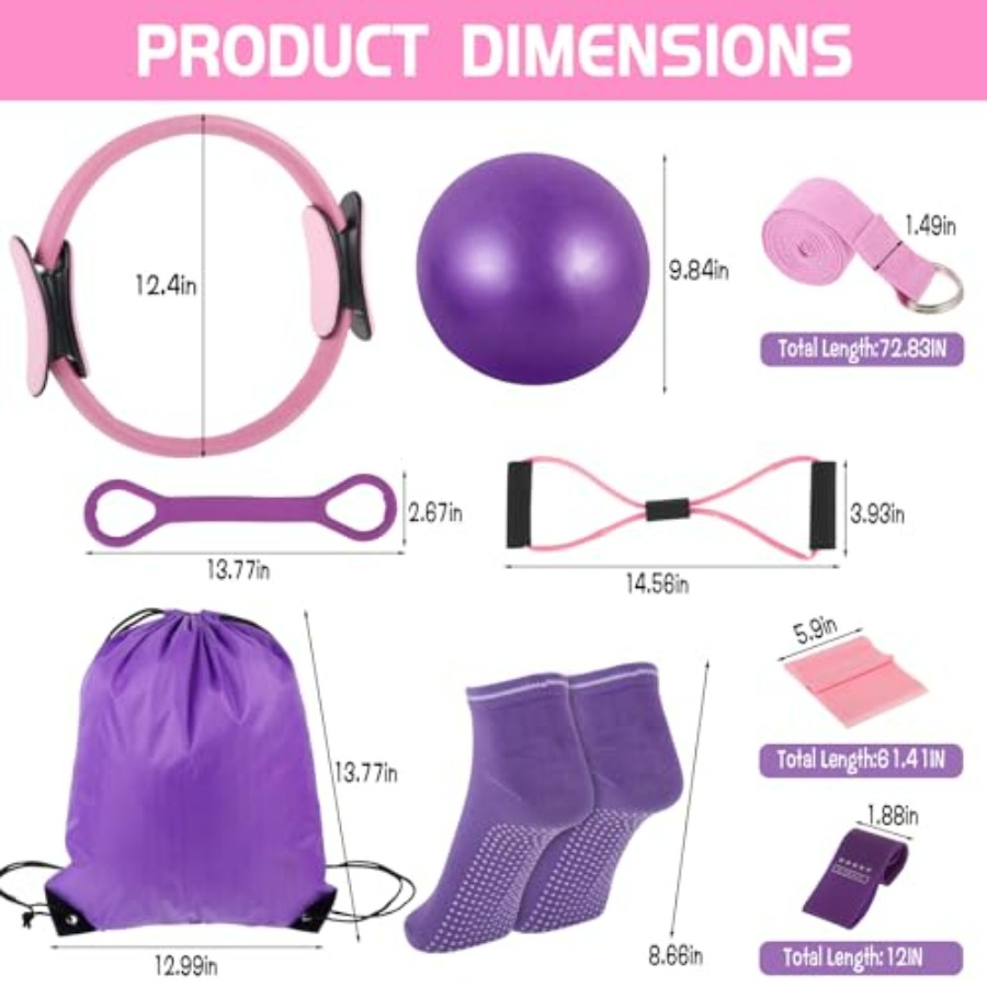 21 Pcs Pilates Ring Circle Set - Pilates Yoga Bag incelemesi ve fiyatı