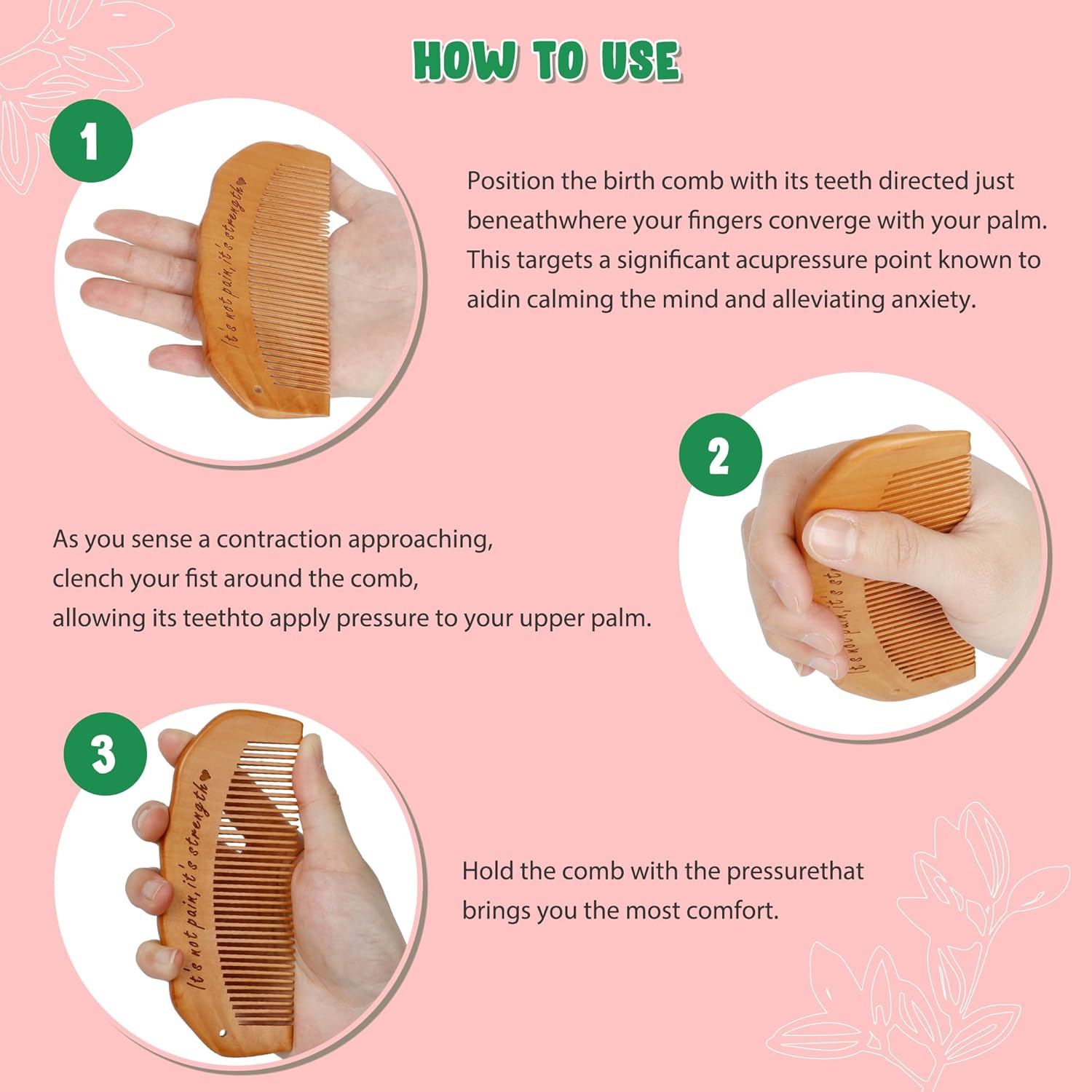 3pcs/Set Birth Comb Acupressur - Acupressure Ball Set incelemesi ve fiyatı