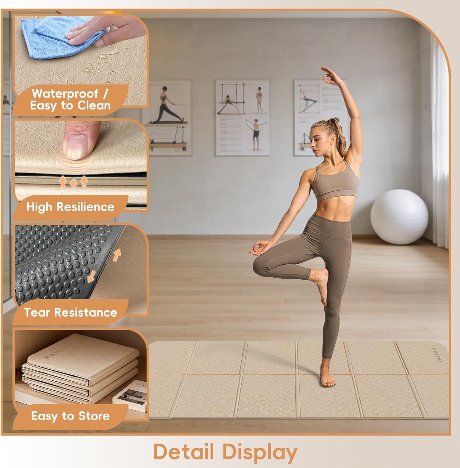 Foldable Yoga Mat for Travel,  - Pilates Yoga Bag incelemesi ve fiyatı