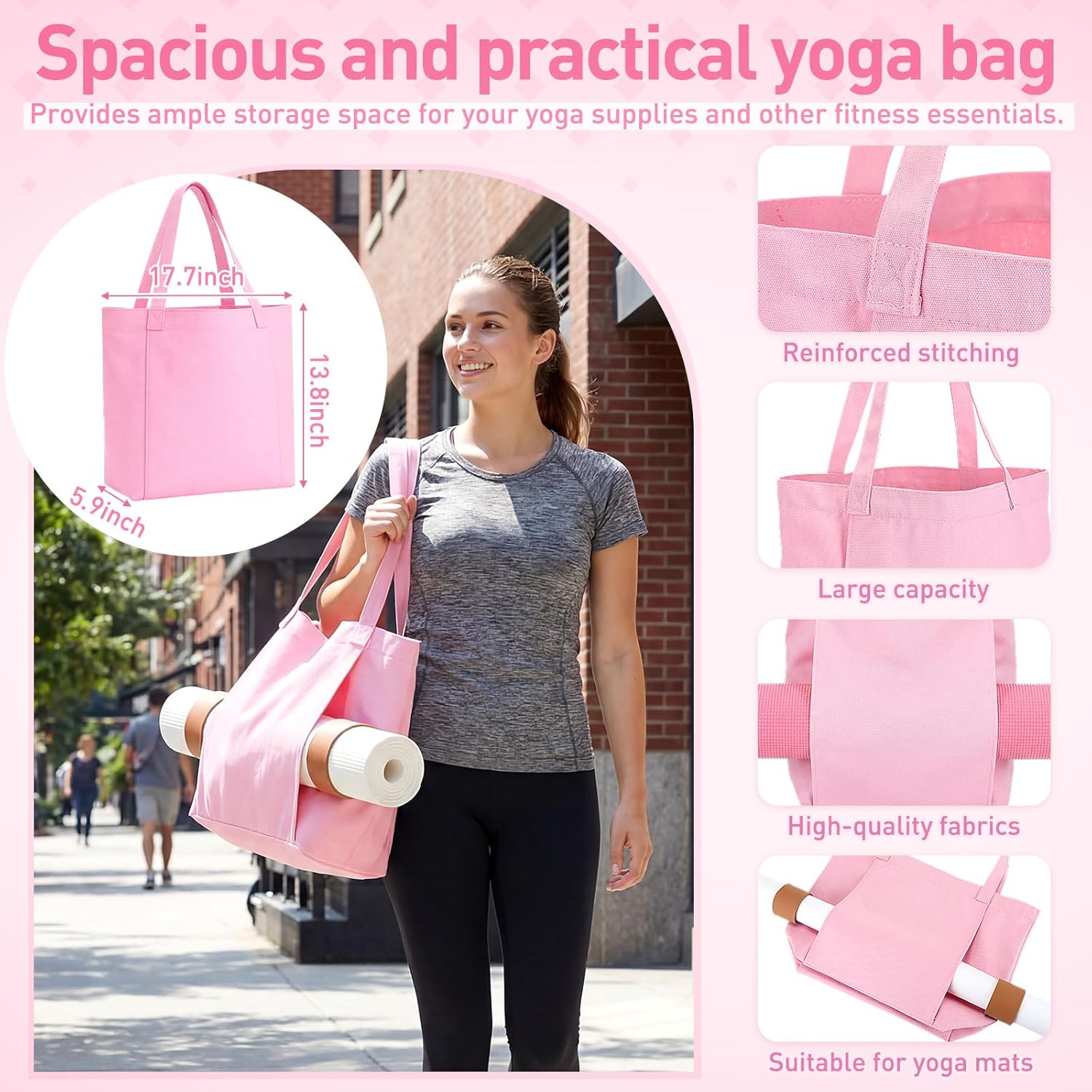11 Pcs Pink Yoga Accessories S - Pilates Yoga Bag incelemesi ve fiyatı