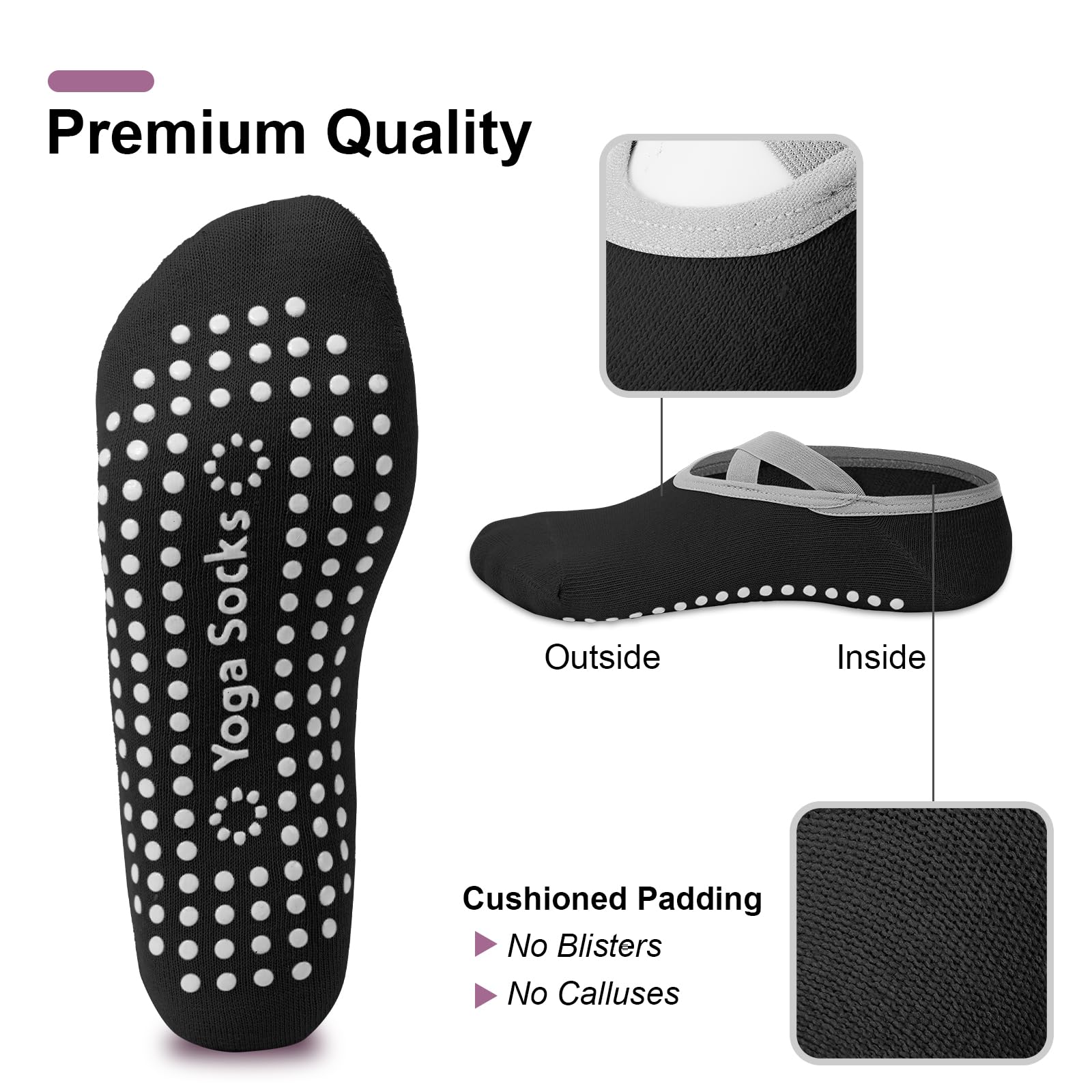 4-pack women's Pilates socks,  - Pilates Yoga Bag incelemesi ve fiyatı