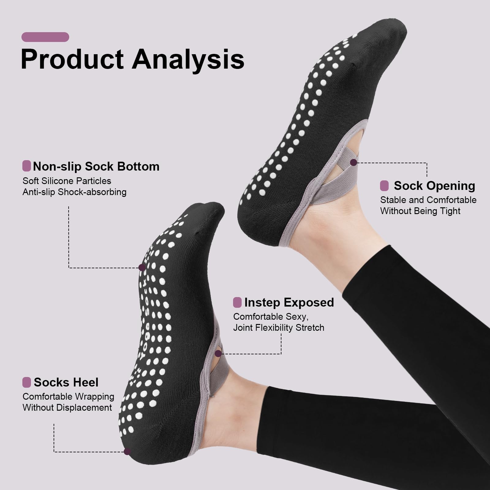 4-pack women's Pilates socks,  - Pilates Yoga Bag incelemesi ve fiyatı