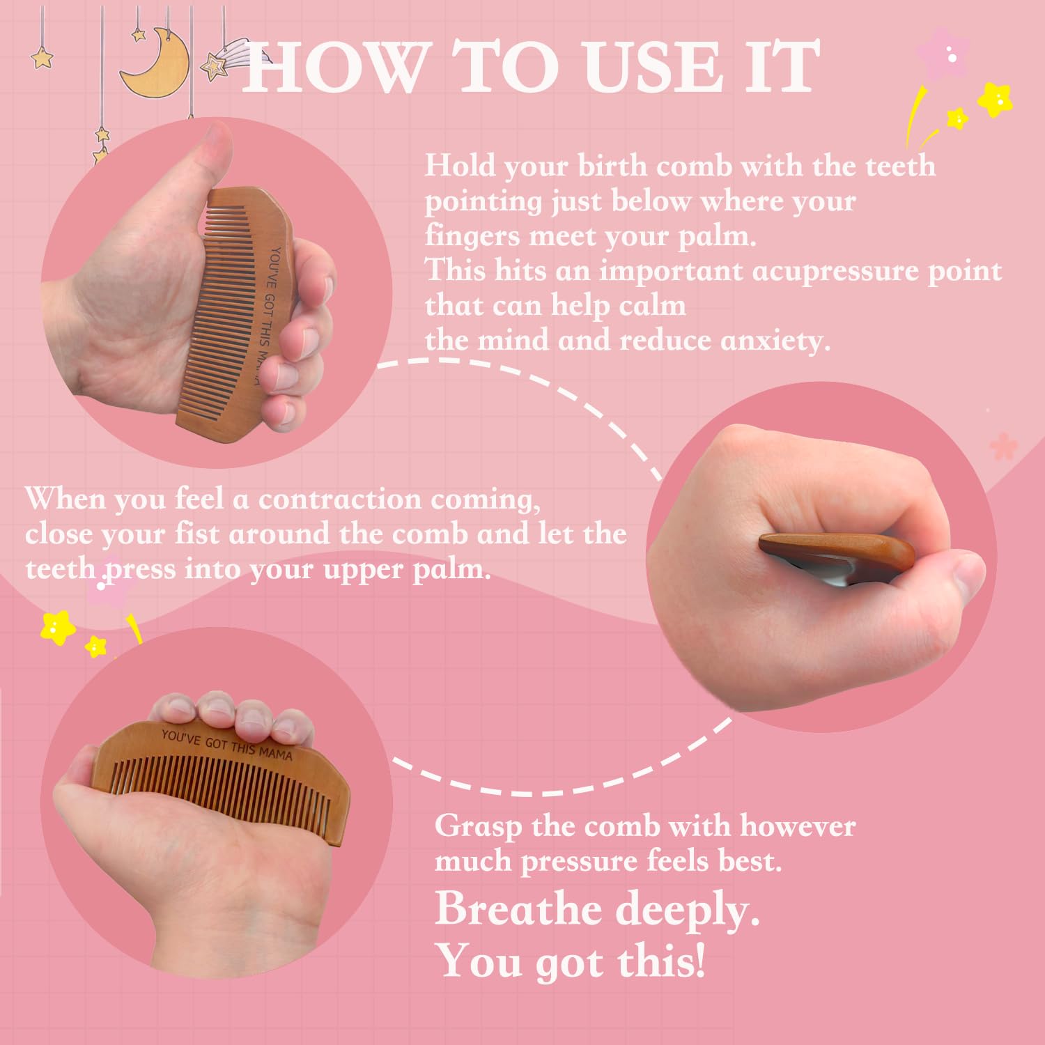 Wooden Birth Comb & Acupressur - Acupressure Ball Set incelemesi ve fiyatı