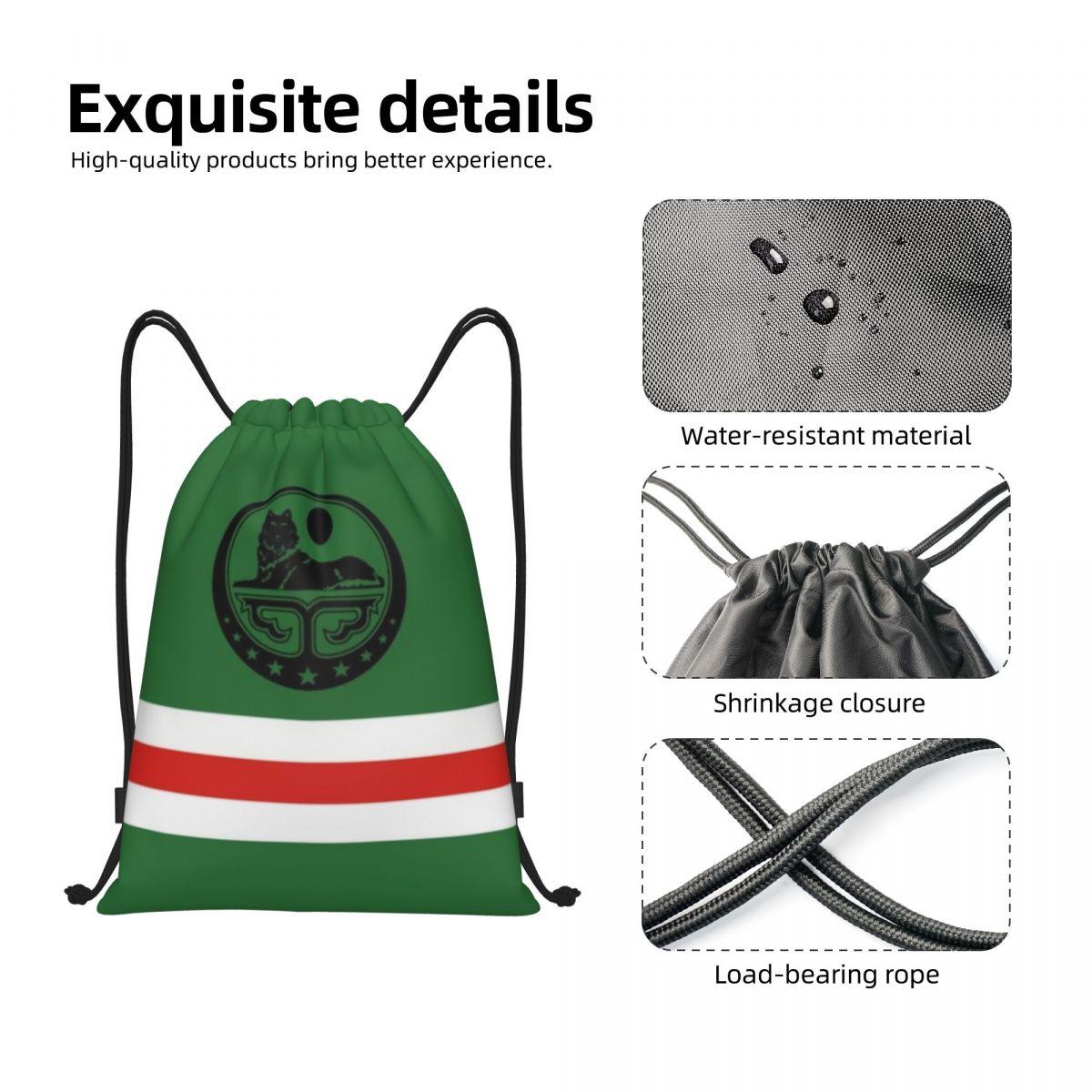 Custom Chechen Borz Drawstring - Pilates Yoga Bag incelemesi ve fiyatı