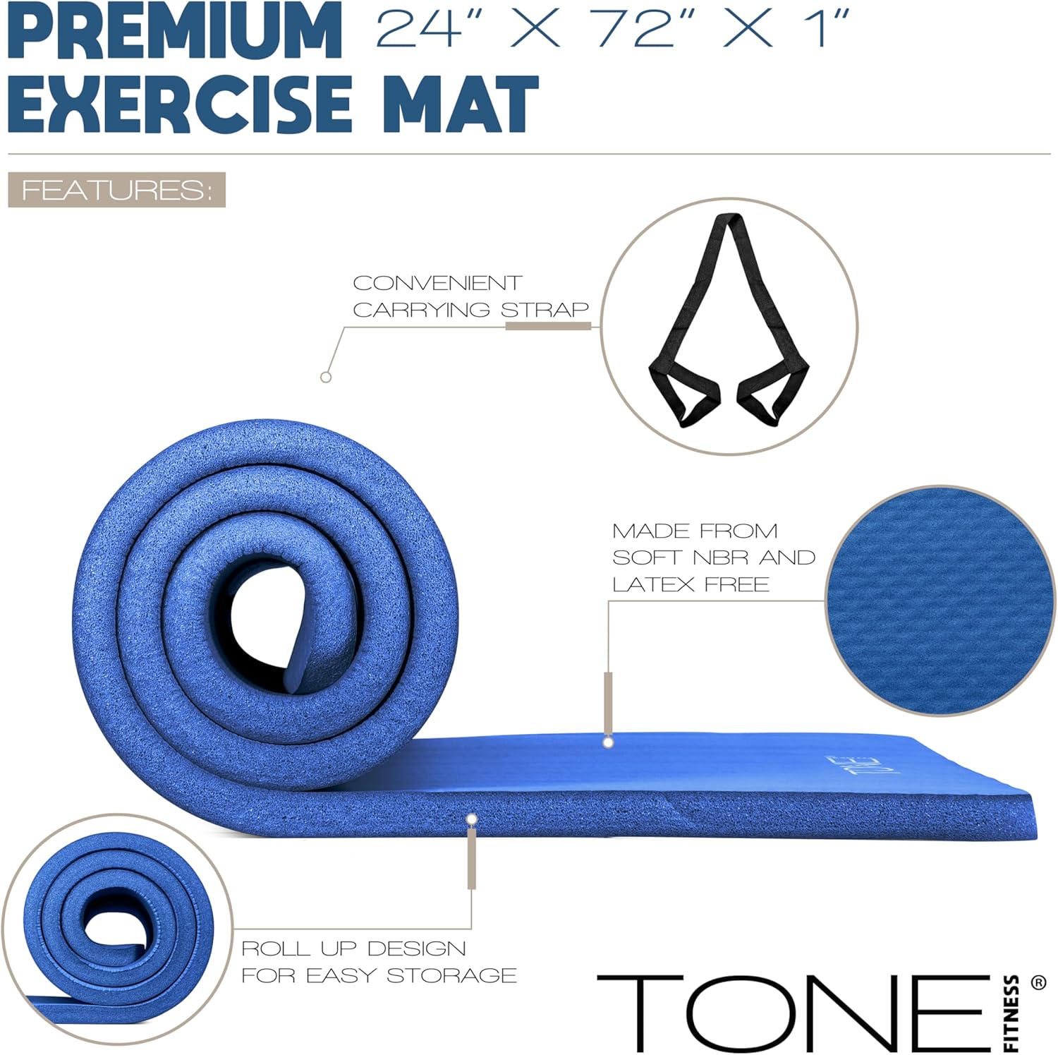 1-Inch Thick Yoga Mat, High-De - Pilates Yoga Mat Workout incelemesi ve fiyatı